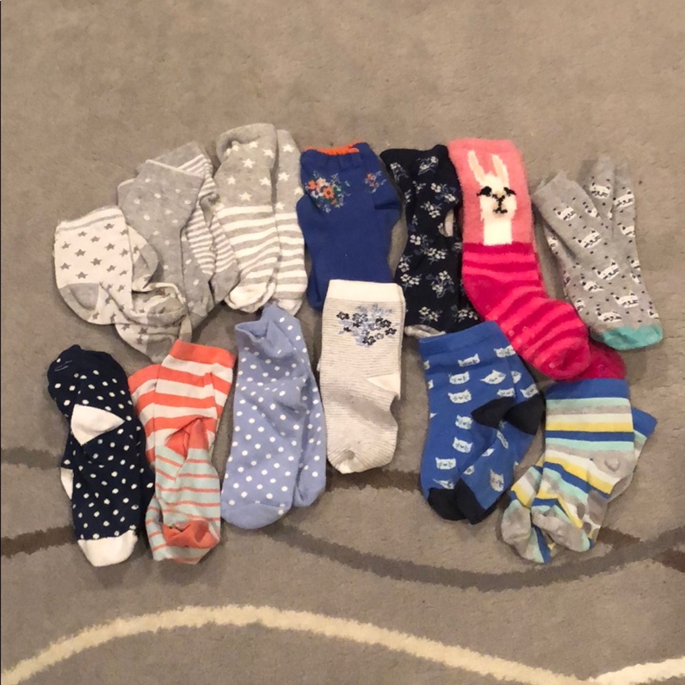 14 pairs of Gap Kids/ Gymboree socks size S (5-7)